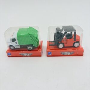 NEWRAY POWER UP Garbage Truck & Forklift Pull Back Toy